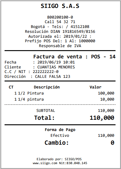 factura sistema pos