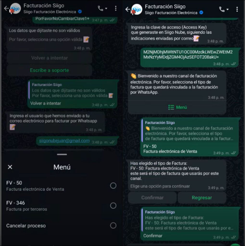 facturar-por-whatsapp-siigo Emitir facturas electrónicas por WhatsApp.