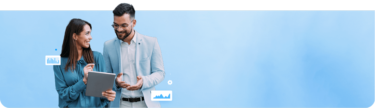 Hombre y mujer conversando